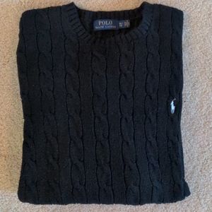 Polo Ralph Lauren Black cable knit sweater